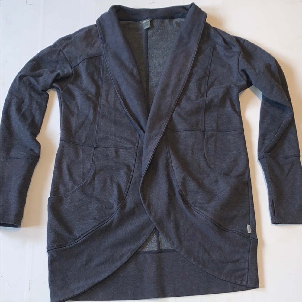 Eddie Bauer Gray Cardigan Size Small Open Front